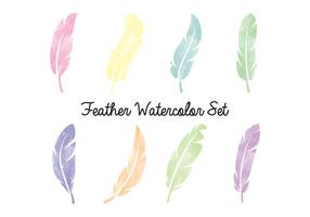 Feather Set Watercolor