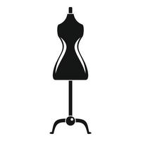 ícone de manequim de costura, estilo simples vetor