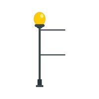 ícone de banner de pilar de rua, estilo simples vetor