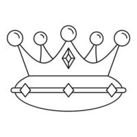 ícone da coroa da rainha, estilo de estrutura de tópicos vetor