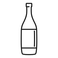 ícone de garrafa de vinho vazia, estilo de estrutura de tópicos vetor