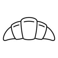 ícone de croissant, estilo de estrutura de tópicos vetor