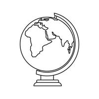 ícone do globo, estilo de estrutura de tópicos vetor