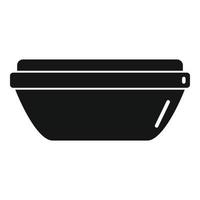 ícone de placa de cozinha de armazenamento, estilo simples vetor