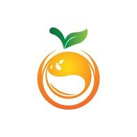 ilustração em vetor ícone logotipo laranja