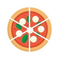 ícone de pizza de quatro queijos, estilo simples vetor