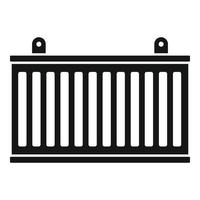 ícone da caixa de carga de armazenamento, estilo simples vetor