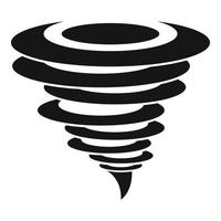 ícone do tornado climático, estilo simples vetor