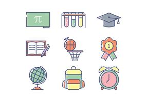 Educação Icon Set vetor