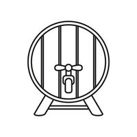 ícone de barril de cerveja, estilo de estrutura de tópicos vetor