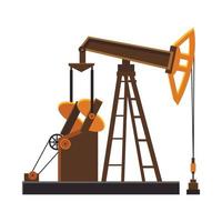 ícone da plataforma de petróleo, estilo cartoon vetor