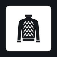 ícone de suéter masculino, estilo simples vetor