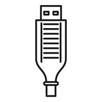 ícone do cabo adaptador, estilo de estrutura de tópicos vetor