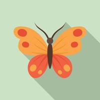 ícone de borboleta botânica, estilo simples vetor