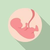 ícone de bebê grávida, estilo simples vetor
