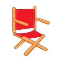 ícone da cadeira do diretor, estilo cartoon vetor