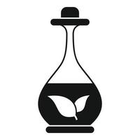 ícone de frasco de ervas medicinais, estilo simples vetor