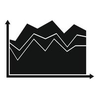 vetor de ícone de gráfico de negócios simples