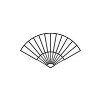 ícone de fã japonês, estilo de estrutura de tópicos vetor