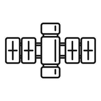 ícone de satélite da torre, estilo de estrutura de tópicos vetor