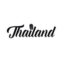 ícone da palavra Tailândia, estilo simples vetor