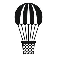 ícone de balão de ar de verão, estilo simples vetor