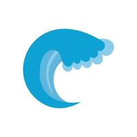 ícone de verão de água de onda, estilo simples vetor