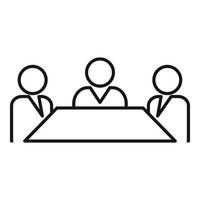 ícone de treinamento de negócios de mesa, estilo de estrutura de tópicos vetor