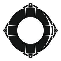 ícone de anel de bóia de vida, estilo simples vetor