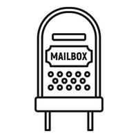 antigo ícone de caixa de correio, estilo de estrutura de tópicos vetor