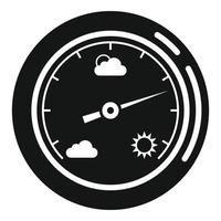 ícone do barômetro do tempo, estilo simples vetor