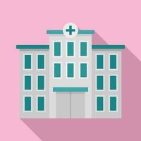 ícone do edifício do hospital, estilo simples vetor