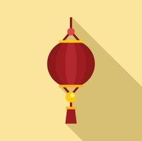 ícone de lanterna chinesa de dragão, estilo simples vetor