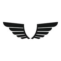ícone de asas de insígnia, estilo simples vetor