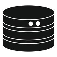 ícone de mesa de servidor protegido, estilo simples vetor