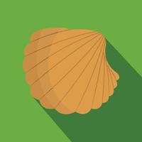 ícone de concha de natureza, estilo simples vetor