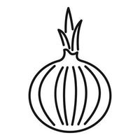 ícone de cebola de especiarias, estilo de estrutura de tópicos vetor