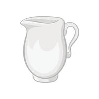 jarro de ícone de leite, estilo cartoon vetor