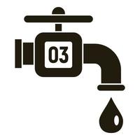 ícone de torneira de água inteligente, estilo simples vetor