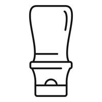 ícone de garrafa de plástico de ketchup, estilo de estrutura de tópicos vetor