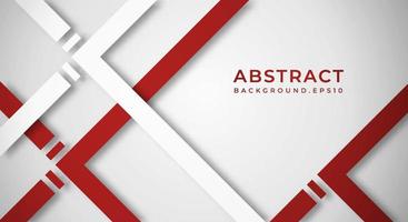 fundo 3d branco abstrato com estilo de corte de papel de linhas vermelhas e brancas texturizado. utilizável para layout decorativo da web, pôster, banner, brochura corporativa e design de modelo de seminário vetor