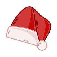 ilustração de chapéu de Papai Noel vermelho dos desenhos animados. vetor eps 10