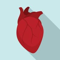 ícone do músculo coração humano, estilo simples vetor