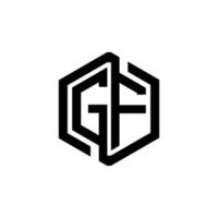 design de logotipo de carta gf na ilustração. logotipo vetorial, desenhos de caligrafia para logotipo, pôster, convite, etc. vetor