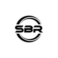 design de logotipo de carta sbr na ilustração. logotipo vetorial, desenhos de caligrafia para logotipo, pôster, convite, etc. vetor