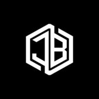 design de logotipo de carta jb na ilustração. logotipo vetorial, desenhos de caligrafia para logotipo, pôster, convite, etc. vetor