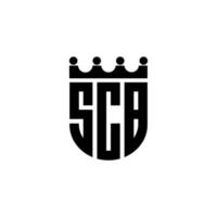 design do logotipo da carta scb na ilustração. logotipo vetorial, desenhos de caligrafia para logotipo, pôster, convite, etc. vetor