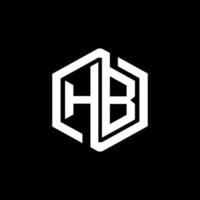 design de logotipo de carta hb na ilustração. logotipo vetorial, desenhos de caligrafia para logotipo, pôster, convite, etc. vetor