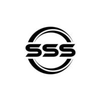 design de logotipo de carta sss na ilustração. logotipo vetorial, desenhos de caligrafia para logotipo, pôster, convite, etc. vetor