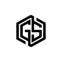 design de logotipo de carta gs na ilustração. logotipo vetorial, desenhos de caligrafia para logotipo, pôster, convite, etc. vetor